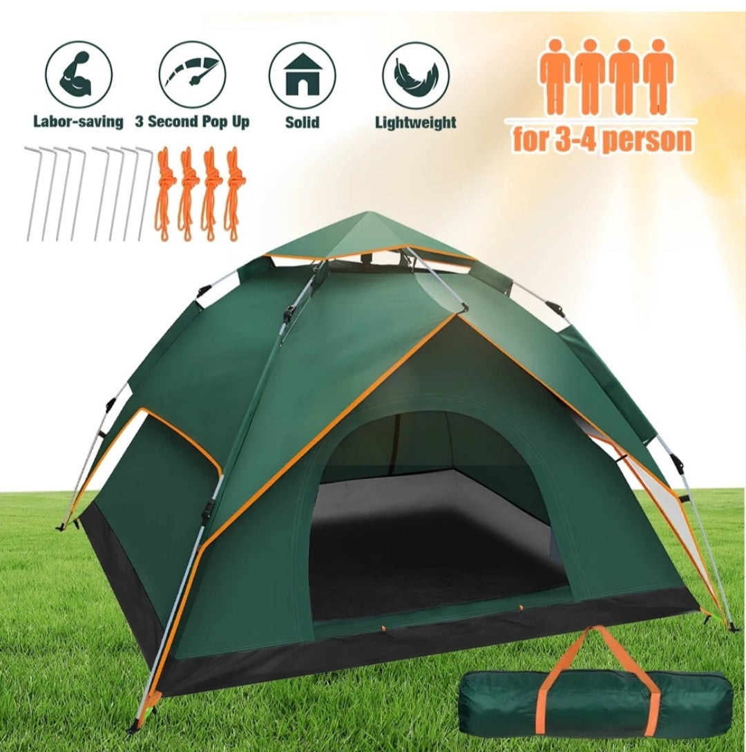 Campingzelt Pop Up Zelt Wurfzelt Wasserfest 3-4 Personen