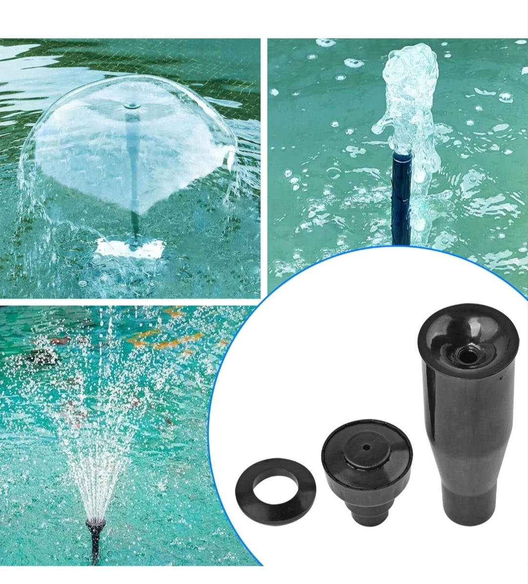 Teichpumpe Brunnenpumpe mit LED Springbrunnenpumpe