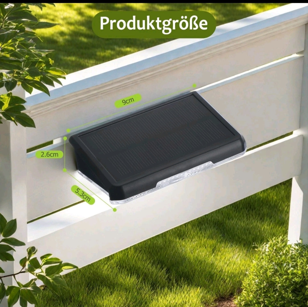 Solar Wandleuchten Wandlampen 4 Stück Rgb Zaunleuchten