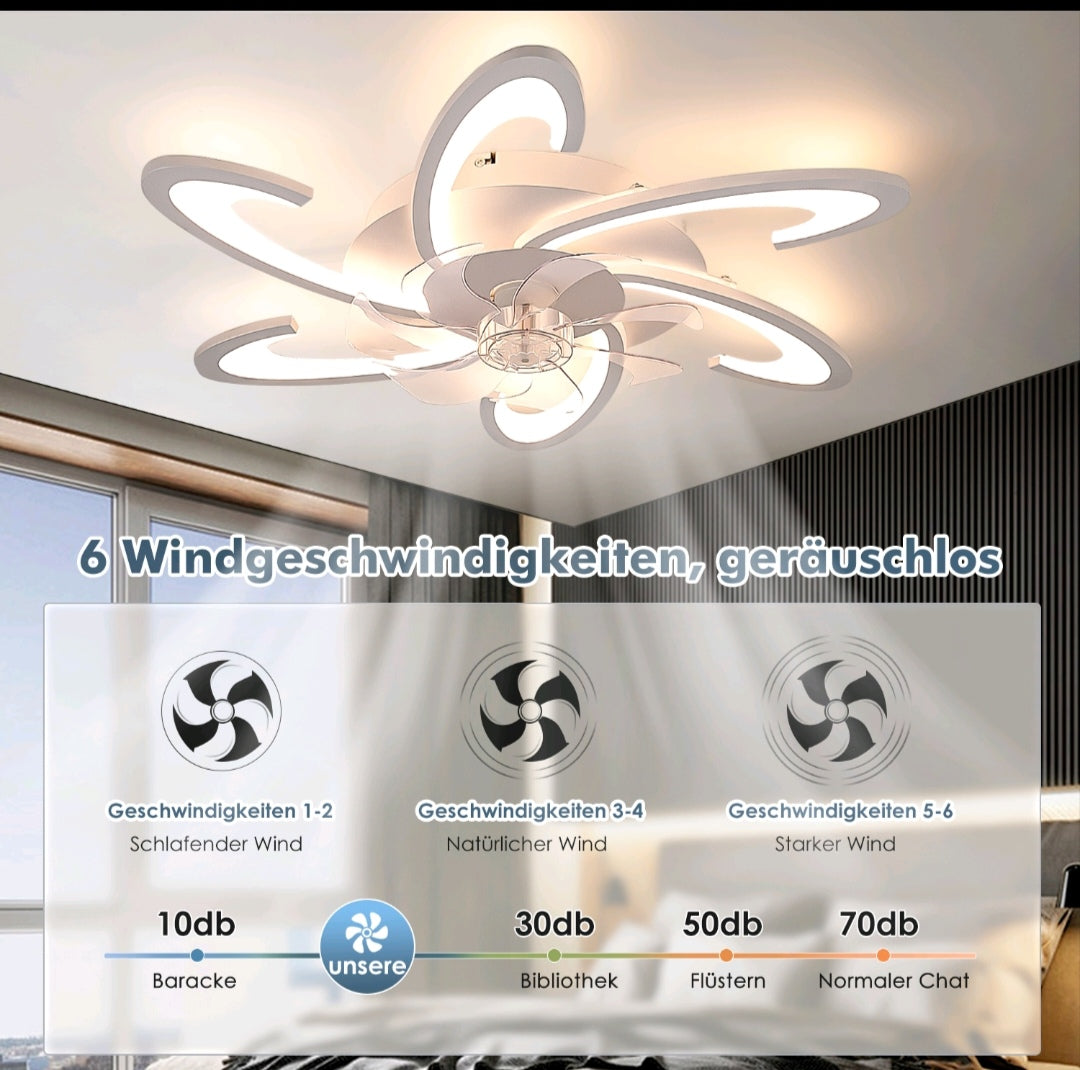 Deckenventilator Deckenleuchte Ventilator Dimmbar Modern