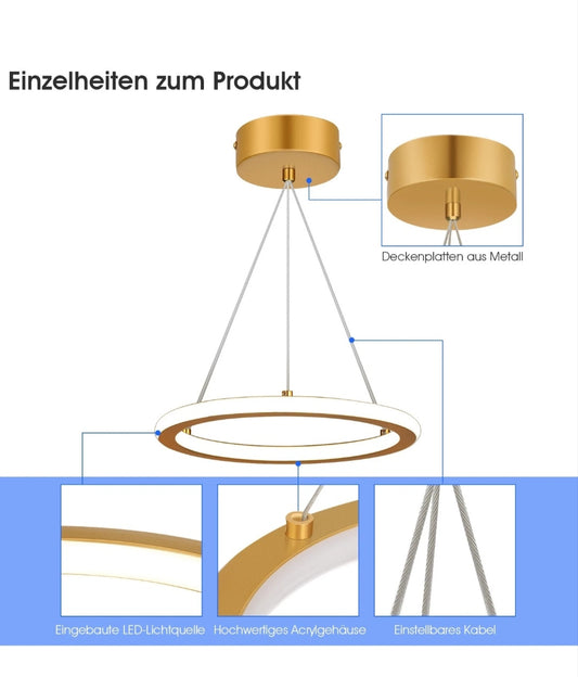 LED Pendelleuchte Deckenlampe Kronleuchter Elegant Modern