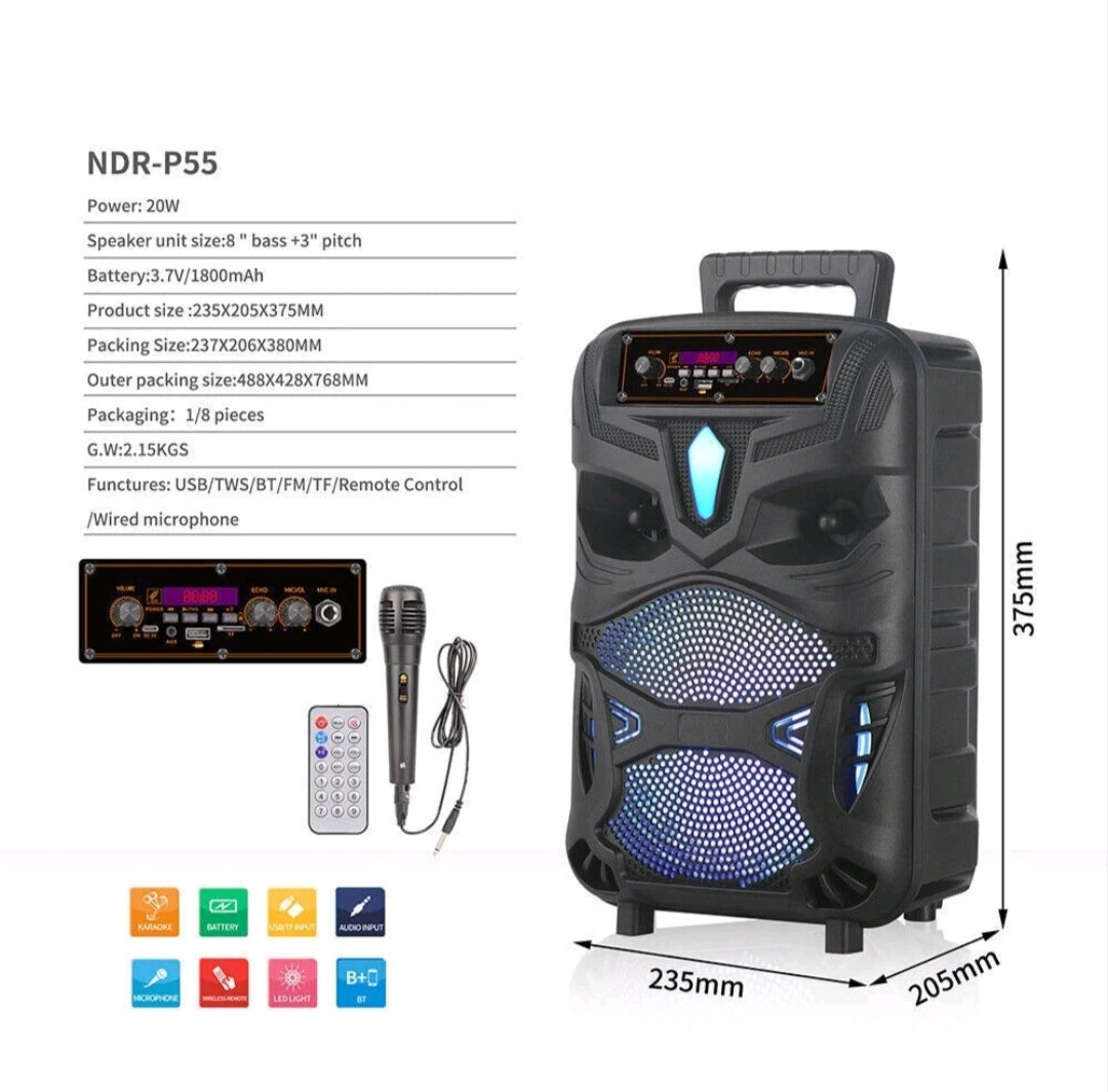 Bluetooth Lautsprecher Partybox mit Mikro 300Watt