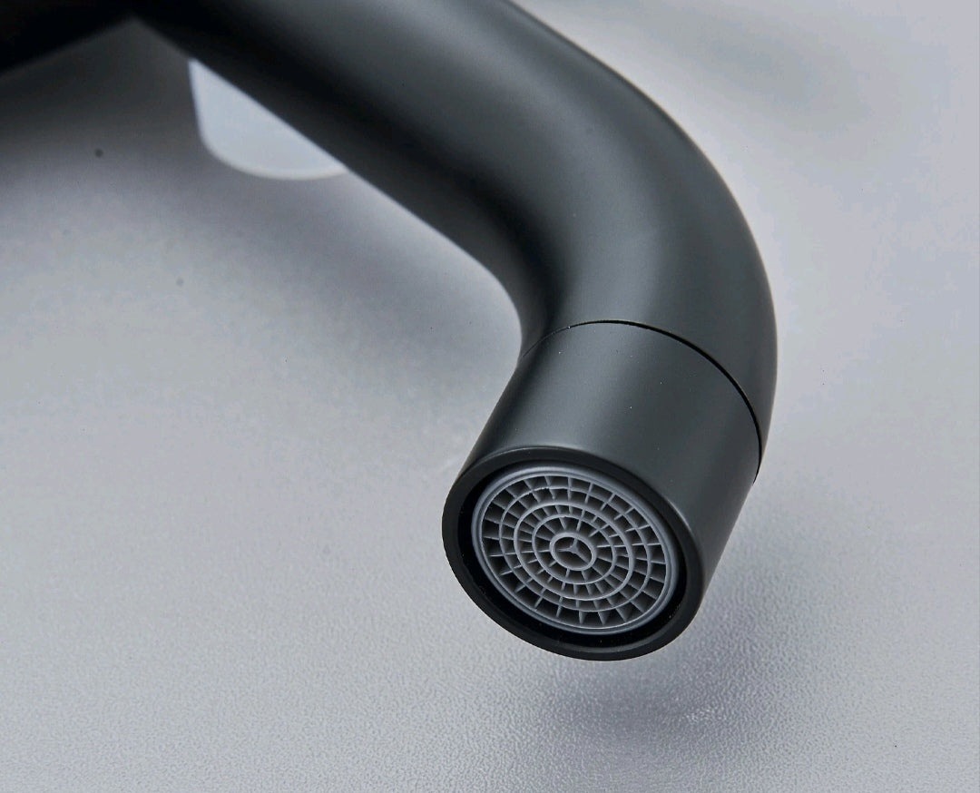 Bad Waschbecken Wasserhahn Armatur Edelstahl Schwarz Neu