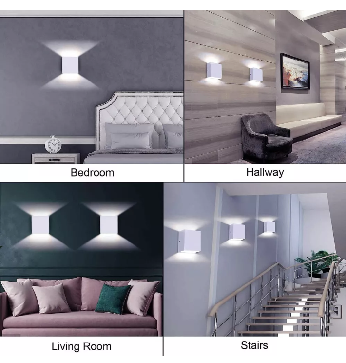 Led Wandleuchten Wandlampen Up Down Innenräume 2St. Kaltweiß