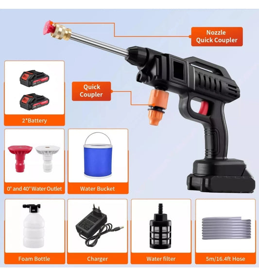 Akku Hochdruckreinger Druckreiniger mit 2 Akkus