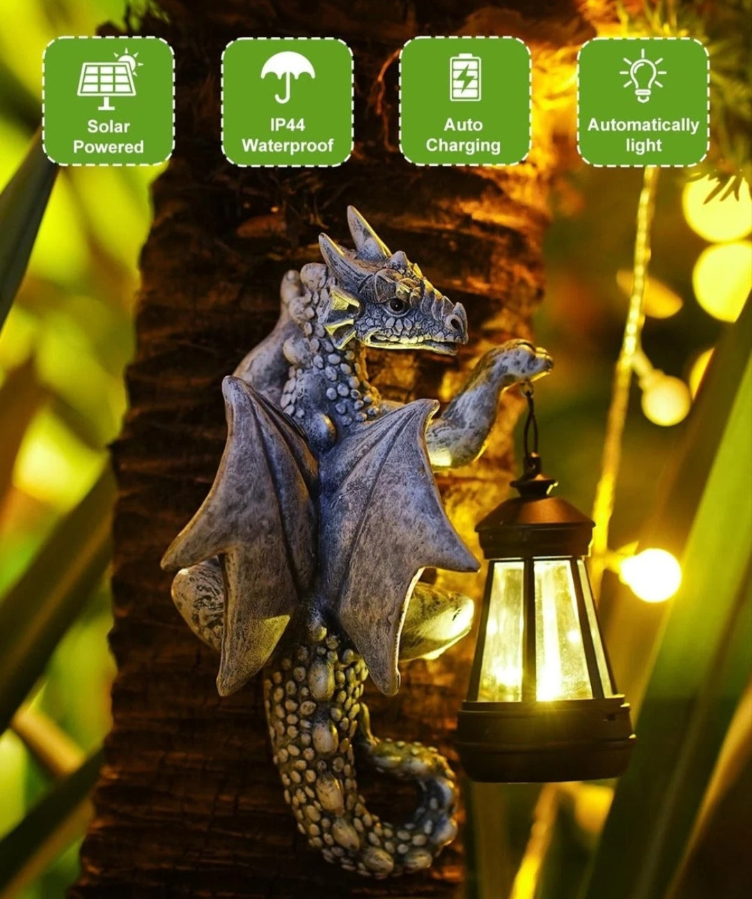 Solarleuchte Drachen Solarlampe