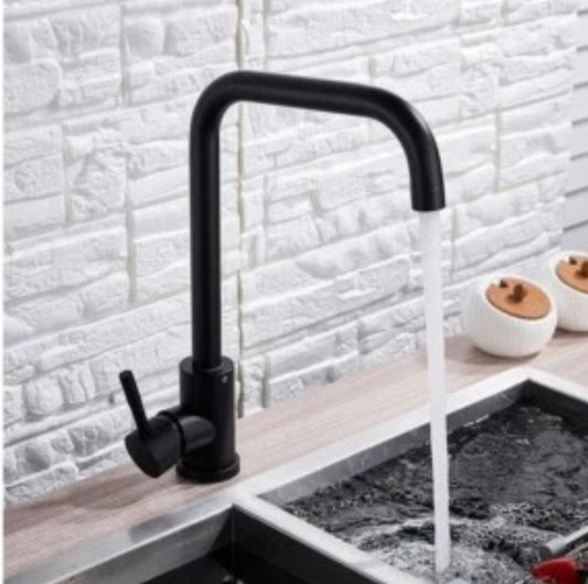 Wasserhahn Küchenarmatur Einhebelmischer Schwarz