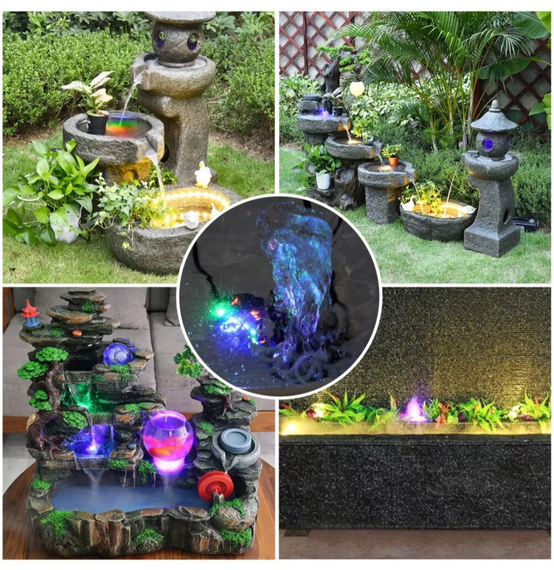 Teichpumpe Brunnenpumpe Gartenpumpe Aquarium mit Led