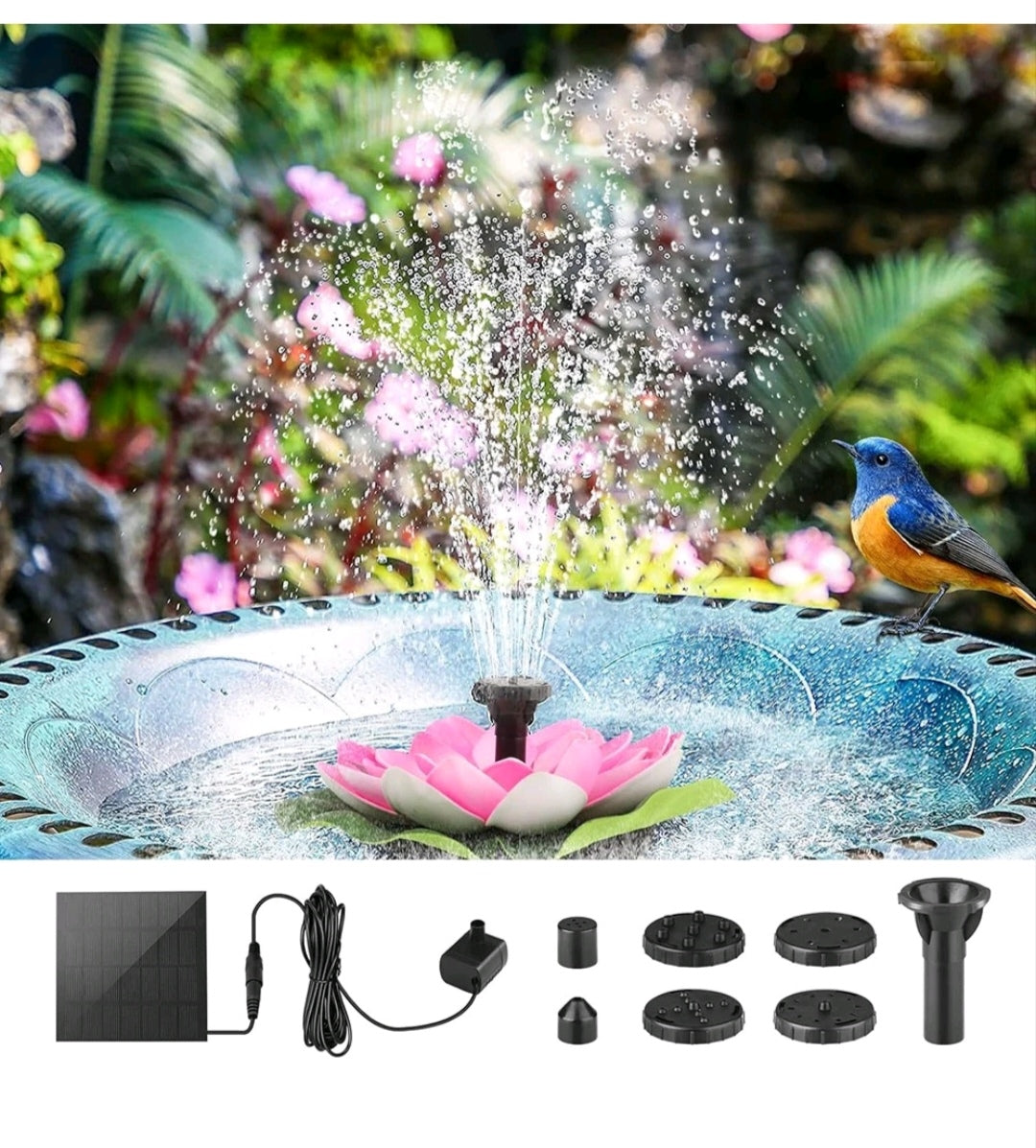 Solar Teichpumpe Brunnenpumpe Gartenpumpe Lotus