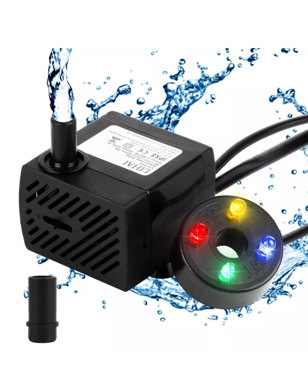 Teichpumpe Brunnenpumpe Gartenpumpe Aquarium mit Led