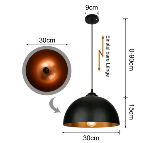 Deckenlampe Deckenleuchte Pendelleuchte 2Stück Retro Bronze Design
