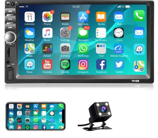 Autoradio Bluetooth Doppel Din2 Touchscreen Rückfahrtkamera