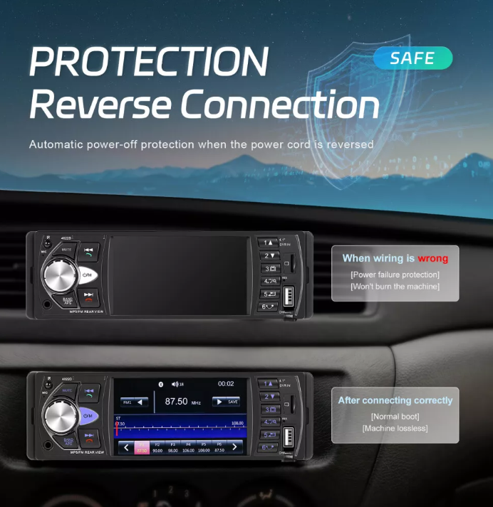 Autoradio Bluetooth Freisprechen DIN 1 Norm 4 Zoll