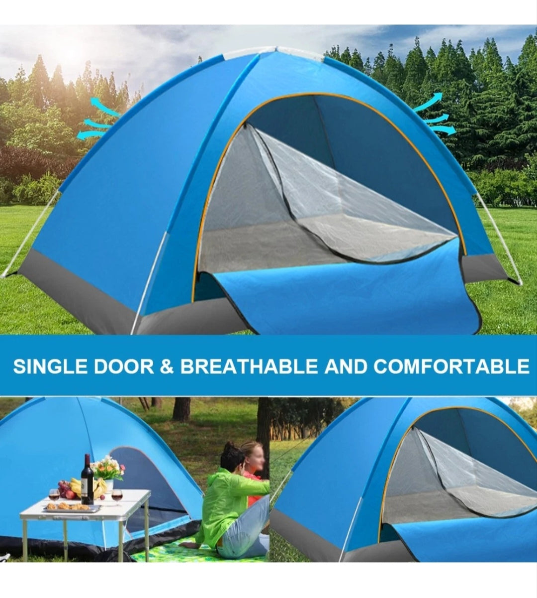 Campingzelt Pop Up Zelt Wurfzelt Wasserfest