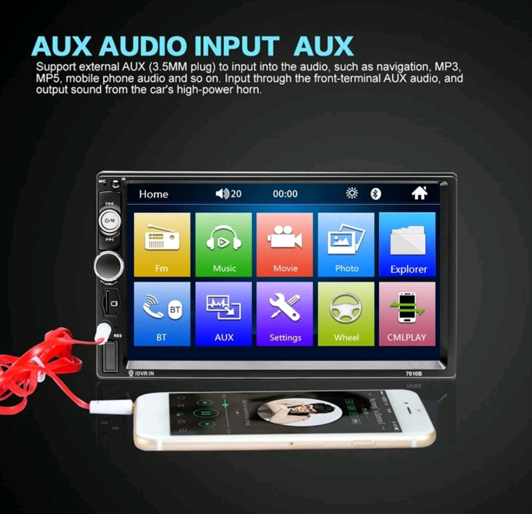 Autoradio Doppel Din2 Touchscreen 7 Zoll