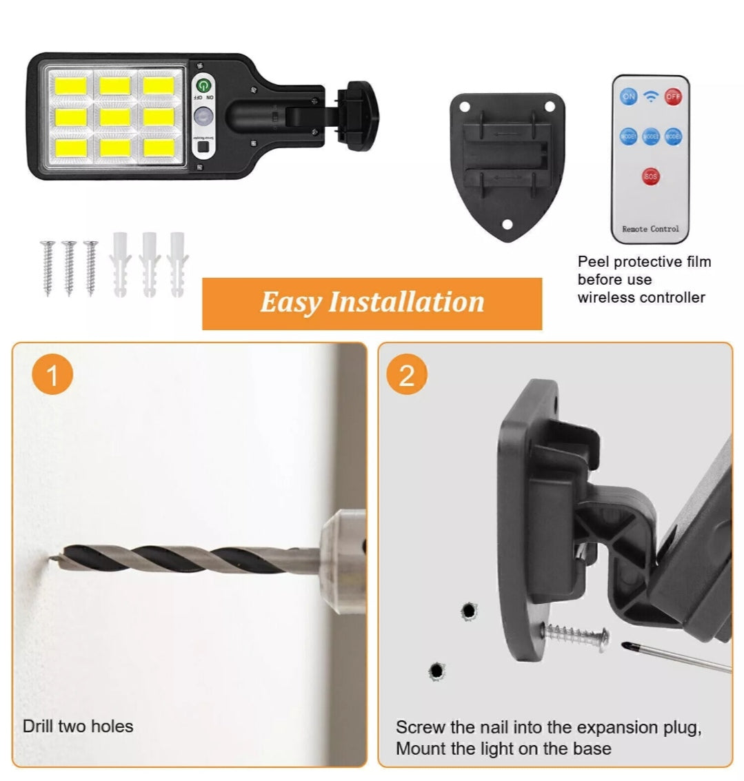 Solar Wandleuchten Wandlampen Fluter mit B. Melder 4 Stück