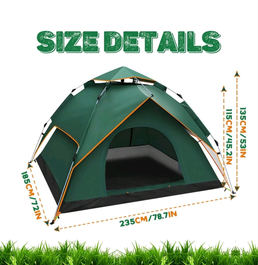 Campingzelt Pop Up Zelt Wurfzelt Wasserfest 3-4 Personen