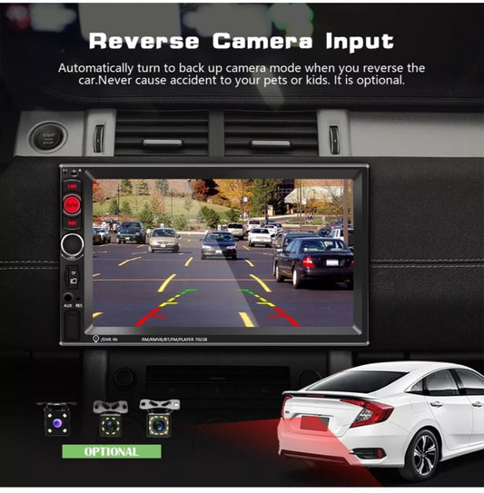 Autoradio Bluetooth Doppel Din2 Touchscreen Rückfahrtkamera
