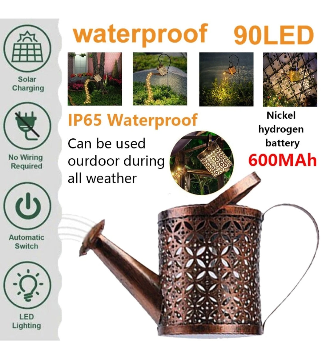 Solar Gießkanne Solarlampe Solarleuchte