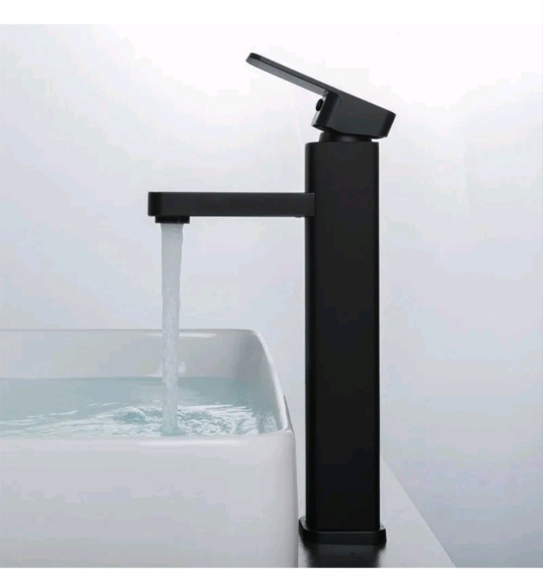 Bad Waschbecken Wasserhahn Armatur Hoch Schwarz