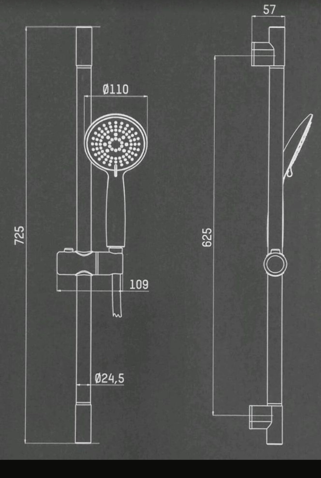 Duschgarnitur Duschset Schwarz