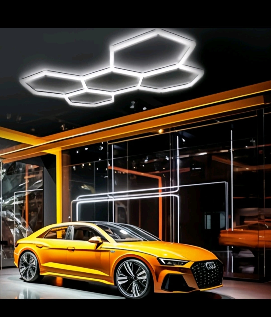 Hexagon Deckenlampe Garagenlicht Werkstattlampe Showroom Lampe